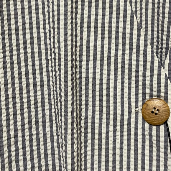 Women Jumpsuit - Zara Brand - Blue & White Stripes - Picture 6 of 7